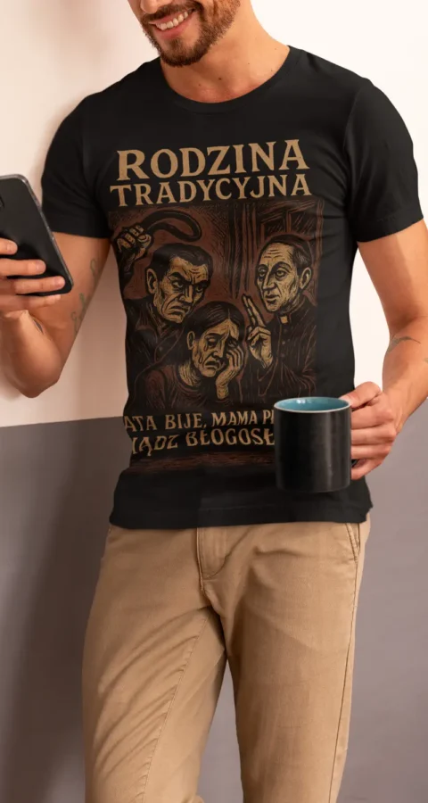 Poznaj Amejzing bella canvas tee mockup of a smiling cropped face man checking his phone m50062