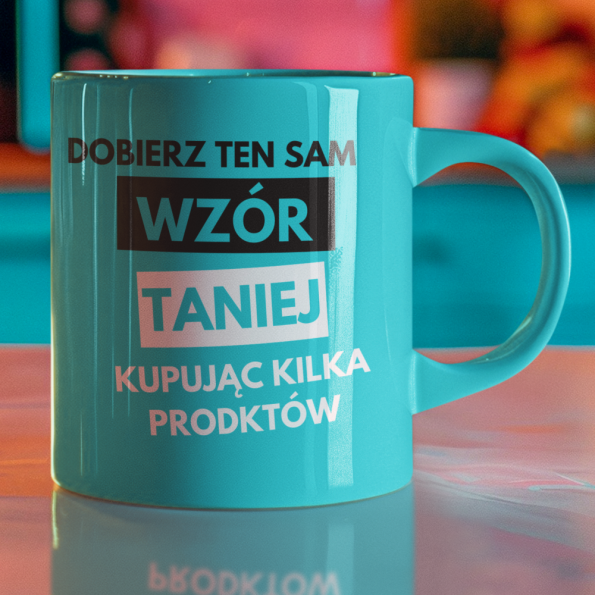 Rabaty i kody promocyjne tani kubek 330 ml na prezent ze wzorem