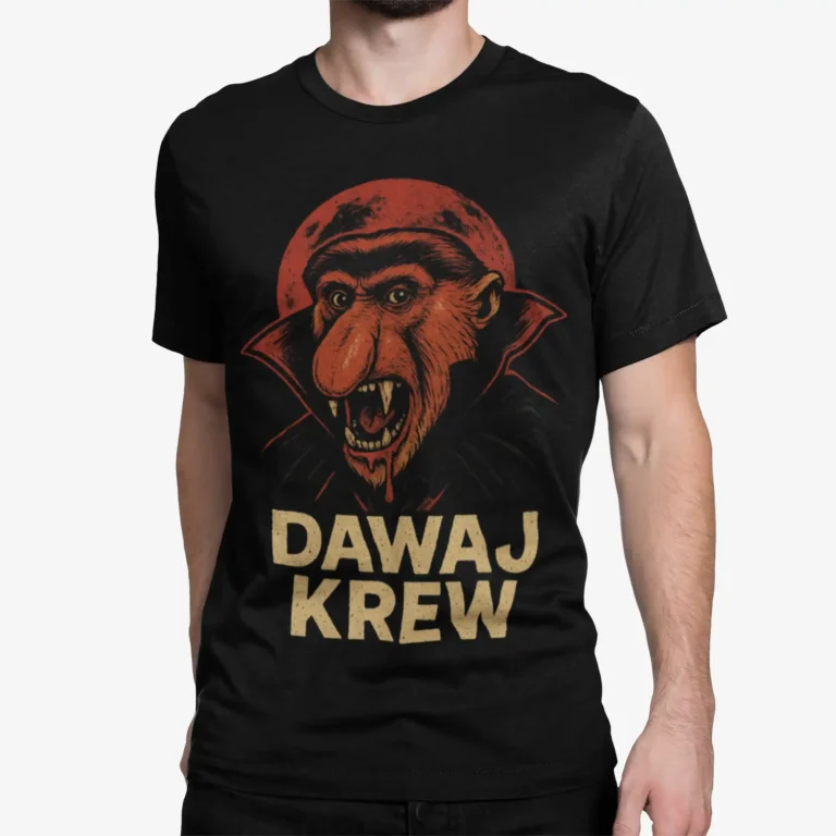 Nosacz Drakula - Dawaj krew | Horrorowa koszulka męska na Halloween | T-shirt czarny