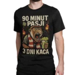 Nosacz kibic - 90 minut, 3 dni kaca | Piłkarska koszulka męska | T-shirt czarny