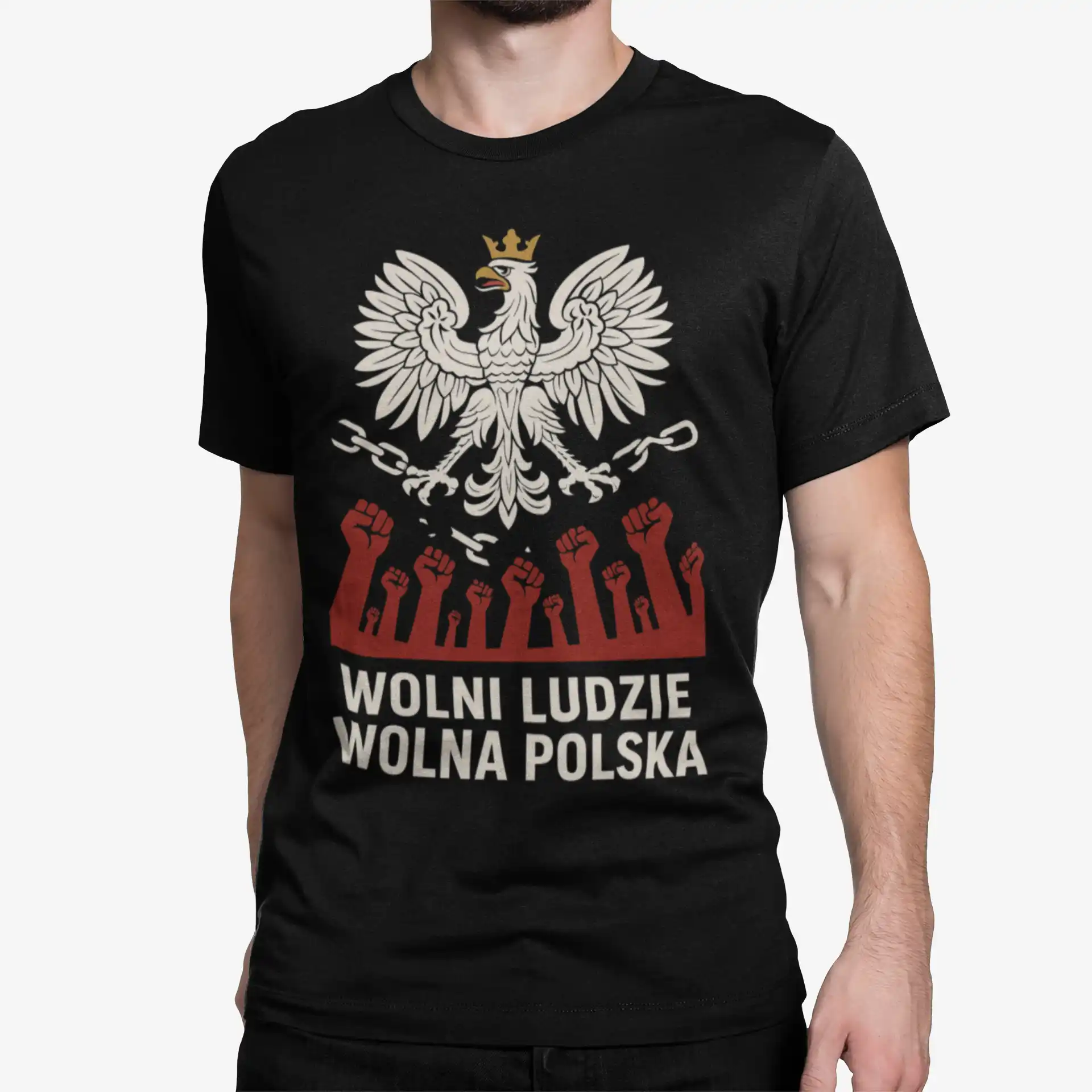 Koszulka Patriotyczna BIAŁOCZERWONI – WOLNI LUDZIE WOLNA POLSKA Koszulka Patriotyczna BIAŁOCZERWONI – WOLNI LUDZIE WOLNA POLSKA