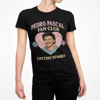 Pedro Pascal - Fan Club – Lifetime Member | Filmowa koszulka damska czarna
