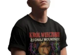 Nosacz Król Wieczoru – Żegnaj wolności! | Koszulka na wieczór kawalerski | T-shirt czarny