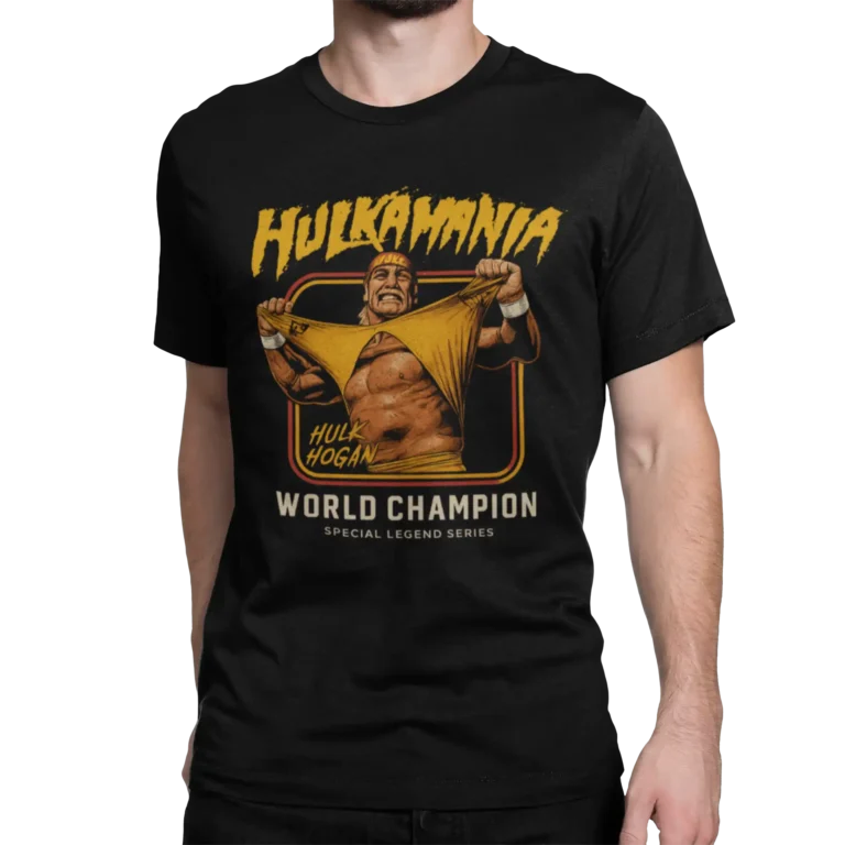 Hulk Hogan - Hulkamania | T-shirt WWE dla fanów wrestlingu | Koszulka
