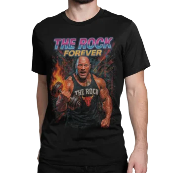 Dwayne "The Rock" Johnson - Forever | T-shirt WWE dla fanów wrestlingu | Koszulka