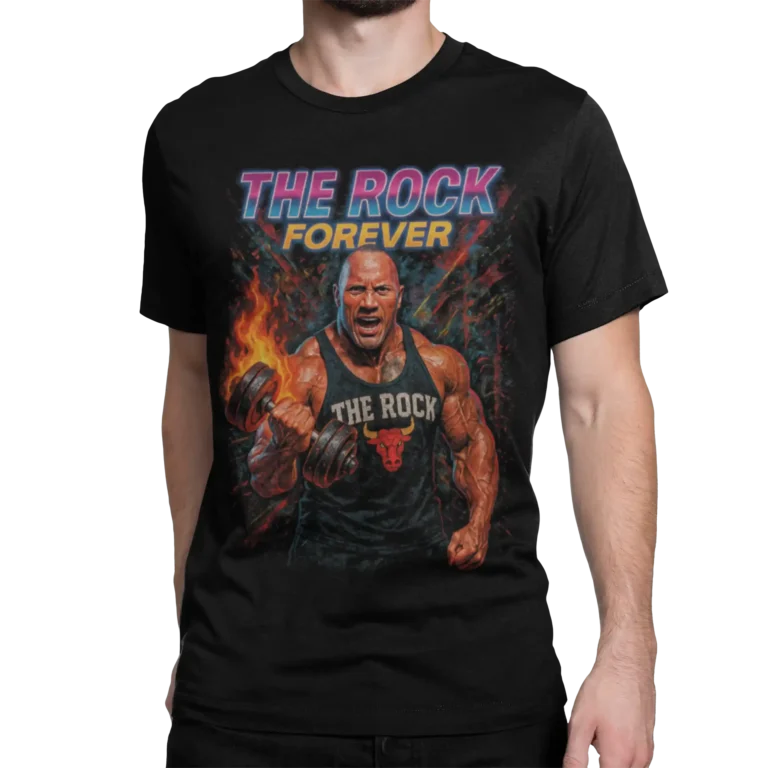 Dwayne "The Rock" Johnson - Forever | T-shirt WWE dla fanów wrestlingu | Koszulka