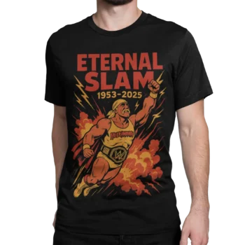 Hulk Hogan „Eternal Slam 1953–2025” – hołd dla legendy | T-shirt WWE dla fanów wrestlingu | Koszulka