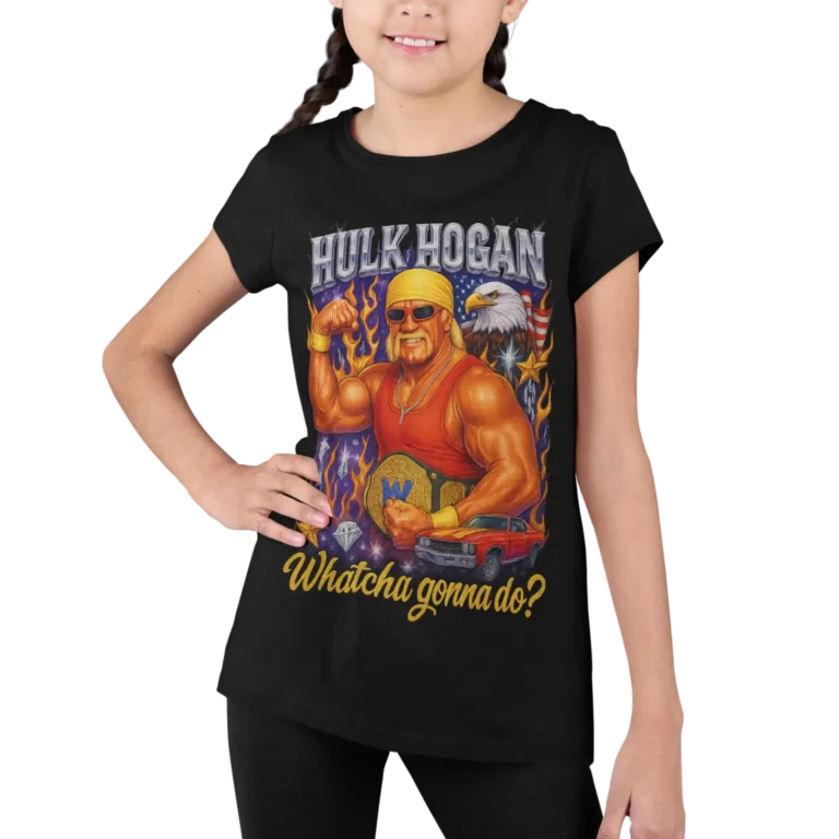 Hulk Hogan - Whatcha Gonna Do? | Bootlegowy t-shirt WWE dla fanów wrestlingu | Koszulka