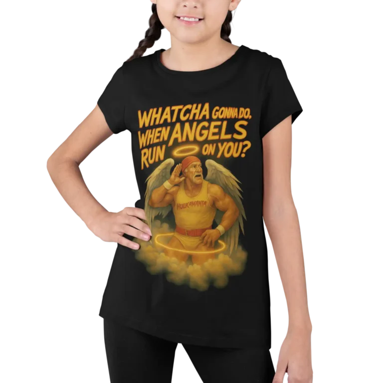 Hulk Hogan - Whatcha Gonna Do, When Angels Run on You? | T-shirt WWE dla fanów wrestlingu | Koszulka