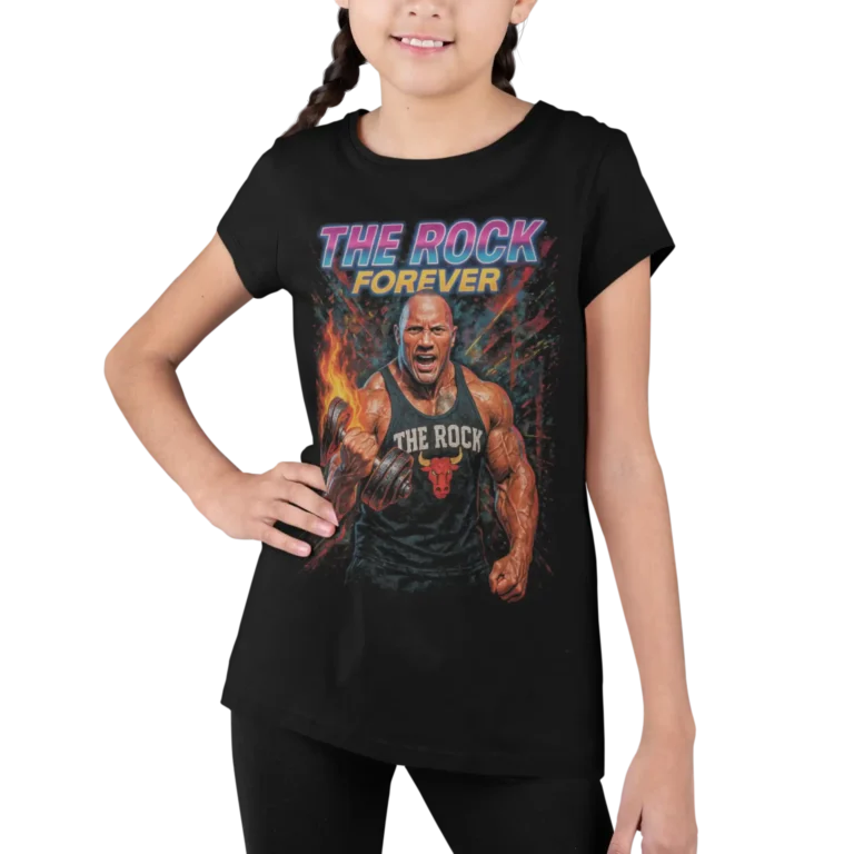 Dwayne "The Rock" Johnson - Forever | T-shirt WWE dla fanów wrestlingu | Koszulka