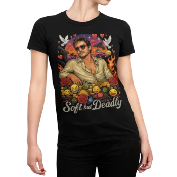Pedro Pascal – Soft but Deadly | Edycja 2026 | Filmowa koszulka damska