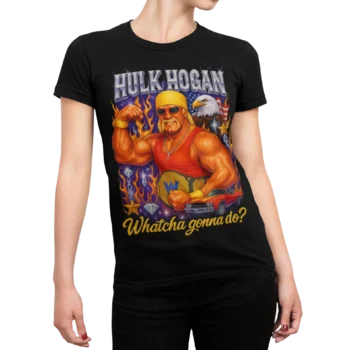 Hulk Hogan - Whatcha Gonna Do? | Bootlegowy t-shirt WWE dla fanów wrestlingu | Koszulka