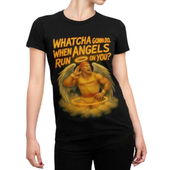 Hulk Hogan - Whatcha Gonna Do, When Angels Run on You? | T-shirt WWE dla fanów wrestlingu | Koszulka