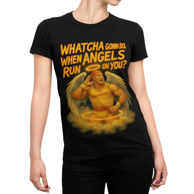 Hulk Hogan - Whatcha Gonna Do, When Angels Run on You? | T-shirt WWE dla fanów wrestlingu | Koszulka