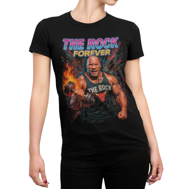 Dwayne "The Rock" Johnson - Forever | T-shirt WWE dla fanów wrestlingu | Koszulka