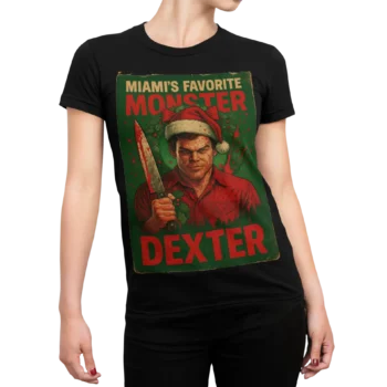 Dexter – Miami’s Favorite Monster | Serialowa koszulka damska | Edycja świąteczna