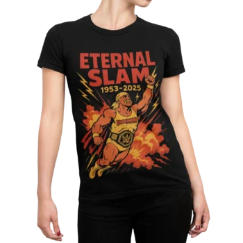 Hulk Hogan „Eternal Slam 1953–2025” – hołd dla legendy | T-shirt WWE dla fanów wrestlingu | Koszulka