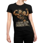 Koszulka upamiętniająca Hul­ka Hogana – legendę WWE i wrestlingu. Monumentalny, fanowski design „Legend. Icon. Immortal.” dla prawdziwych fanów