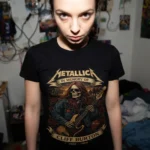 Koszulka Metallica Cliff Burton In Memory Of 1962-1986 | Damska koszulka rockowa dla gitarzystki