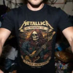 Koszulka Metallica Cliff Burton In Memory Of 1962-1986 | Męska koszulka rockowa dla gitarzysty