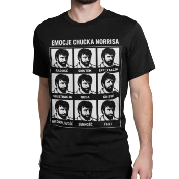 Emocje Chucka Norrisa | Śmieszna filmowa koszulka męska