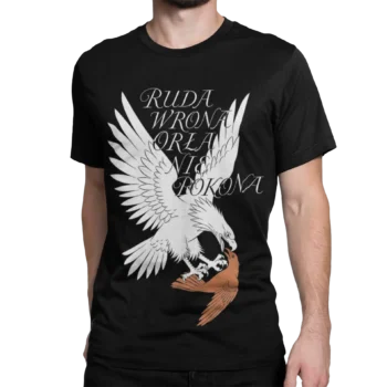 Ruda wrona orła nie pokona | Męska koszulka patriotyczna z orłem i wroną