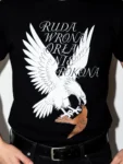 Ruda wrona orła nie pokona | Męska koszulka patriotyczna z orłem i wroną