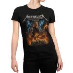 Koszulka Metallica "Ride the Lightning" z Jamesem Hatfieldem | Damska koszulka z koncertu