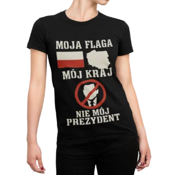 Koszulka Nie Mój Prezydent Karol Nawrocki | Polityczna koszulka damska