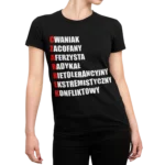 CZARNEK – akrostych satyryczny | Damska koszulka polityczna anty PiS