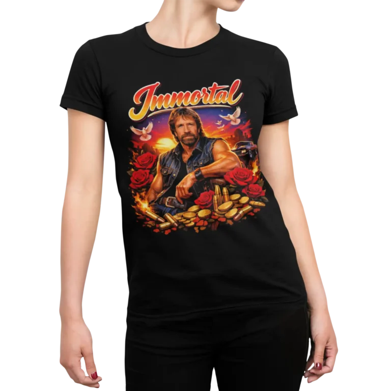 koszulka chuck norris nie żyje zmarł śmierć sklep damska t-shirt
