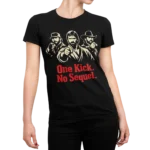 Koszulka Chuck Norris One Kick No Sequel – czarna koszulka z nadrukiem | t-shirt damski