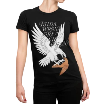 Ruda wrona orła nie pokona | Damska koszulka patriotyczna z orłem i wroną