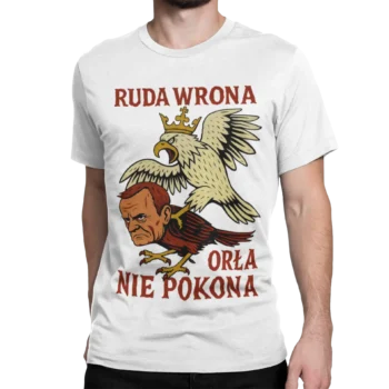 Ruda wrona orła nie pokona - Anty-Tusk | Męska koszulka biały t-shirt