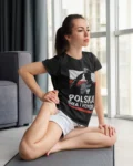 Koszulka damska patriotyczna Polska Siła i Honor – żołnierz, orzeł, flaga Polski